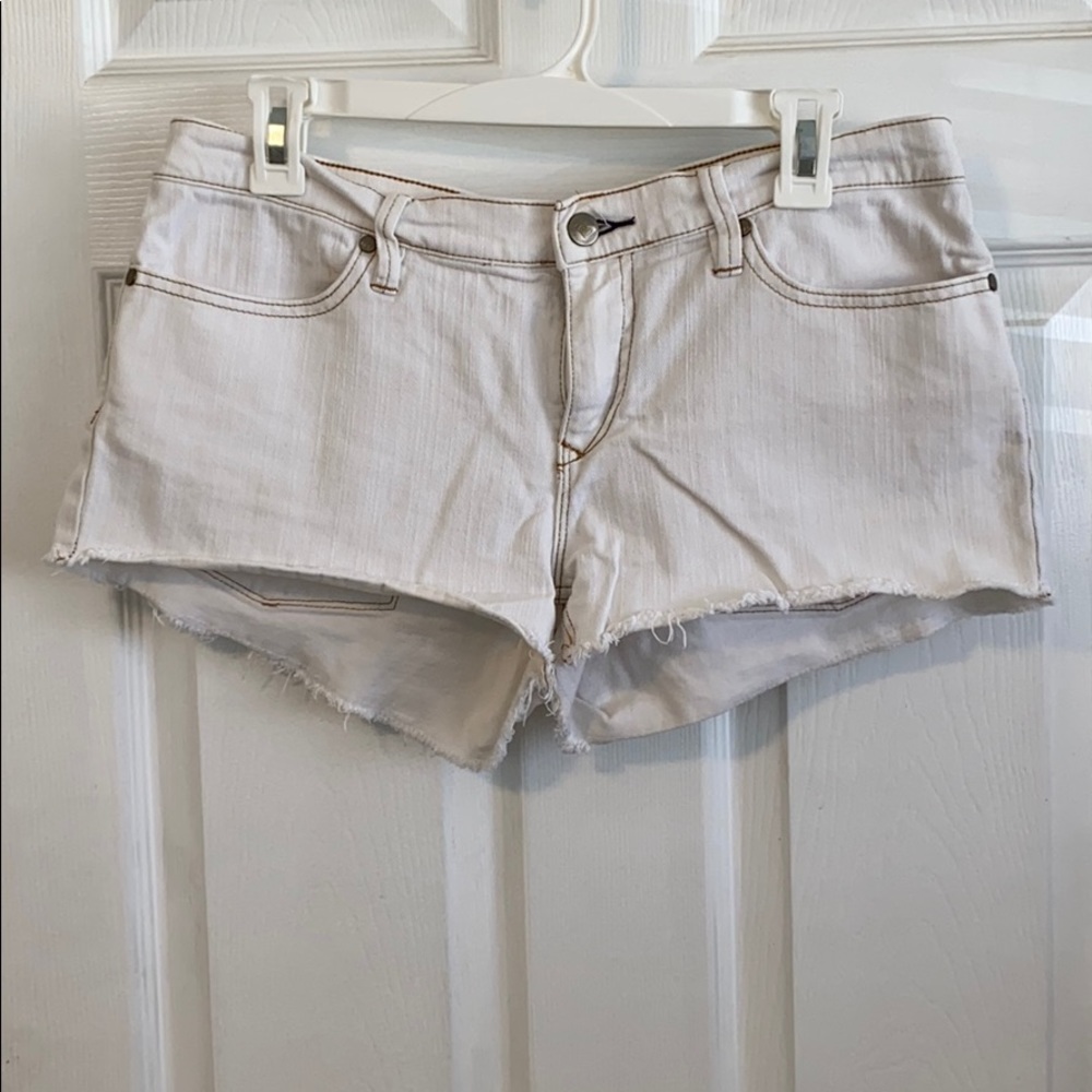 White summer shorts